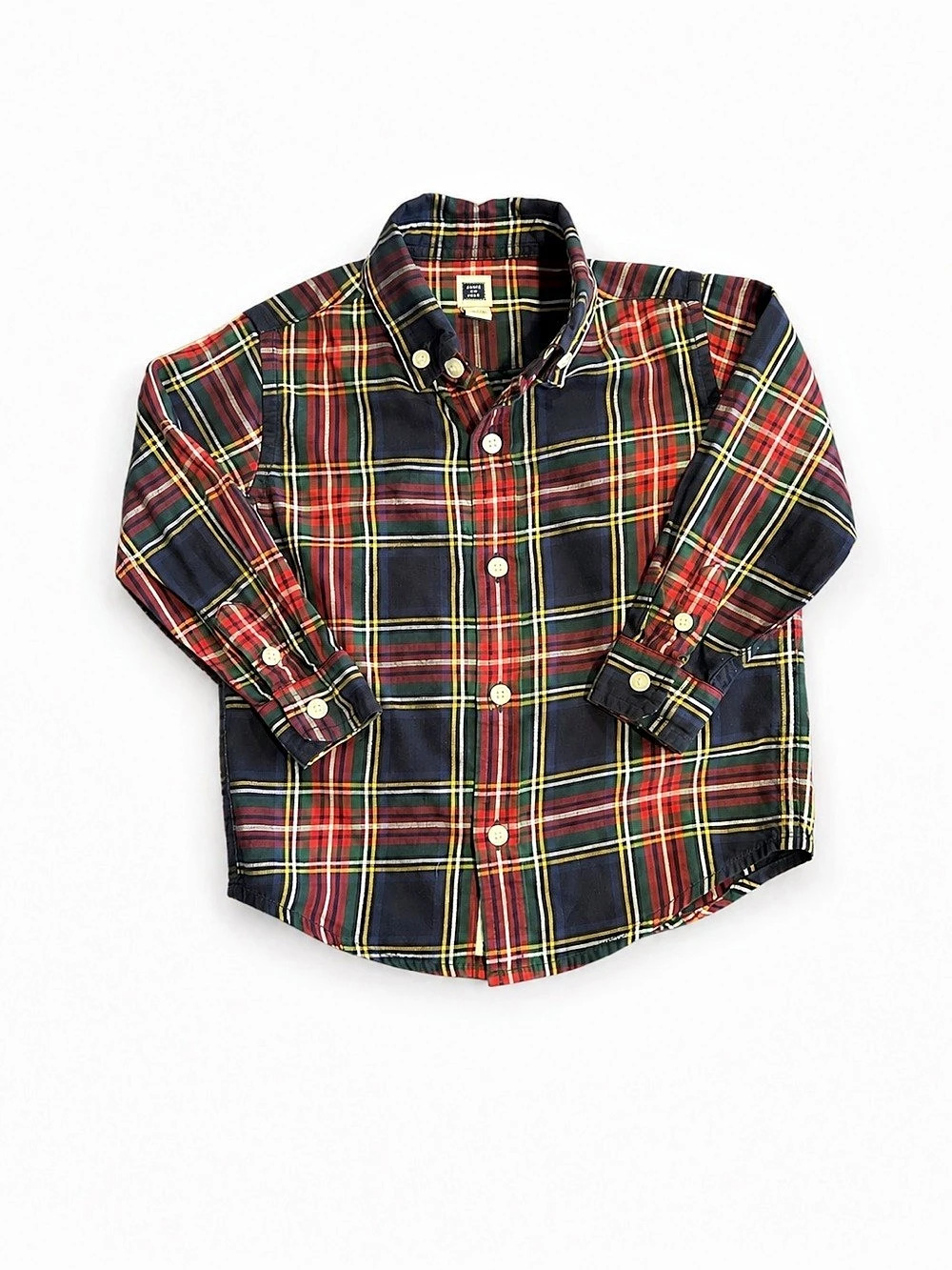 Janie and Jack 18-24M Holiday Tartan Plaid Button Down Shirt EUC